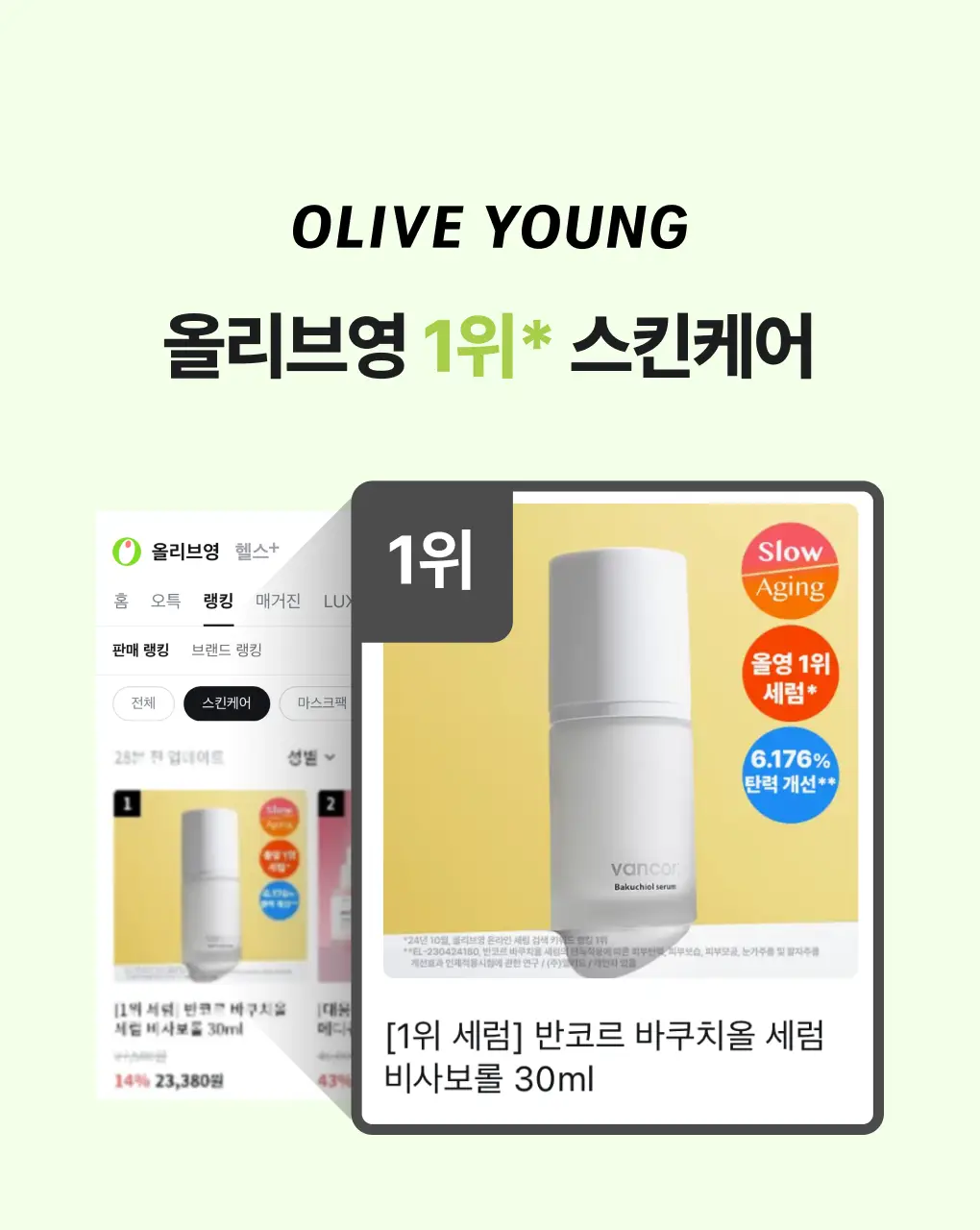[보습개선/진정]반코르 바쿠치올 5000ppm 모공결 주름결 세럼 슬로우에이징 상세페이지 1
